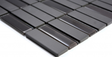 Piastrella di mosaico a mano in ceramica aste marrone non smaltato piatto doccia in vetro piastrella per pavimento MOS24-1313-R10_m