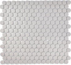 Mosaico a bottoni LOOP mosaico rotondo grigio chiaro beige pavimento cucina doccia MOS10-0202-R10_f