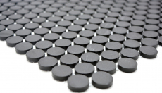 Mosaico a bottoni LOOP piatto doccia rotondo a mosaico nero antracite MOS10-0304-R10_f