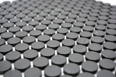 Mosaico a bottoni LOOP piatto doccia rotondo a mosaico nero antracite MOS10-0304-R10_f