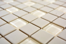 Mosaico ceramico piastrelle per doccia piastrelle per pavimenti beige chiaro non smaltato mosaico di vetro antiscivolo- MOS18-1212-R10