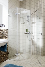 Piastrella a mosaico Rod in ceramica beige chiaro non smaltata piatto doccia antiscivolo piastrella per bagno - MOS24B-1211-R10