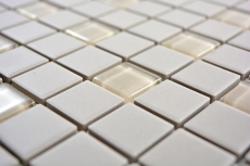 Piastrella di mosaico in ceramica cemento fango chiaro non smaltato mosaico di vetro MOS18-0212-R10_f