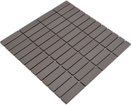 Piastrella di ceramica a mosaico non smaltata grigio fango antiscivolo piatto doccia pavimento piastrelle bagno - MOS24B-0204-R10