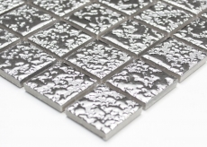 Piastrelle di ceramica a mosaico SILVER textured wall tile backsplash kitchen MOS18-0207