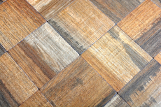 Piastrelle a mosaico per cucina autoadesive alluminio marrone metallo effetto legno scuro MOS200-2122_f