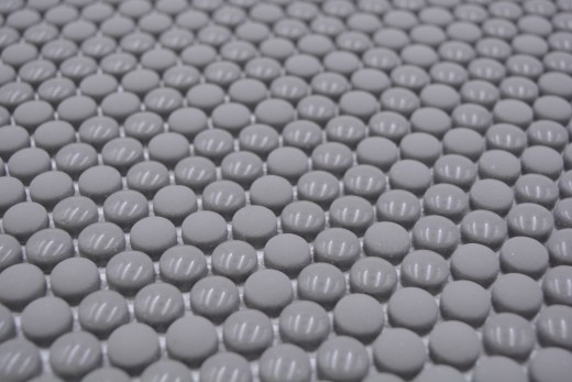 Pulsante mosaico Loop rotondo mosaico grigio lucido opaco muro piastrelle backsplash cucina bagno MOS140-0211