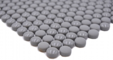 Pulsante mosaico Loop rotondo mosaico grigio lucido opaco muro piastrelle backsplash cucina bagno MOS140-0211