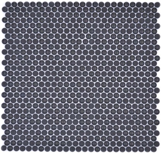 Mosaico di vetro Mosaico a bottoni nero lucido opaco Pavimento doccia Schermo doccia Rivestimento vasca da bagno