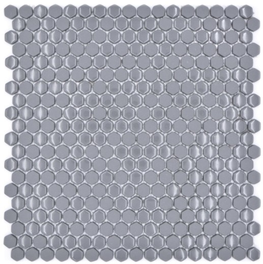 Mosaico di vetro esagonale piastrelle esagonali grigio lucido opaco piastrelle di mosaico muro piastrelle backsplash cucina bagno
