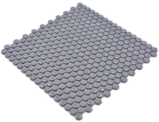 Mosaico di vetro esagonale piastrelle esagonali grigio lucido opaco piastrelle di mosaico muro piastrelle backsplash cucina bagno