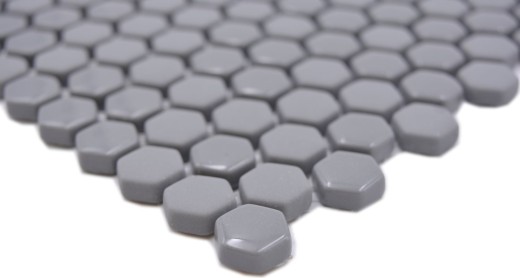 Mosaico di vetro esagonale piastrelle esagonali grigio lucido opaco piastrelle di mosaico muro piastrelle backsplash cucina bagno