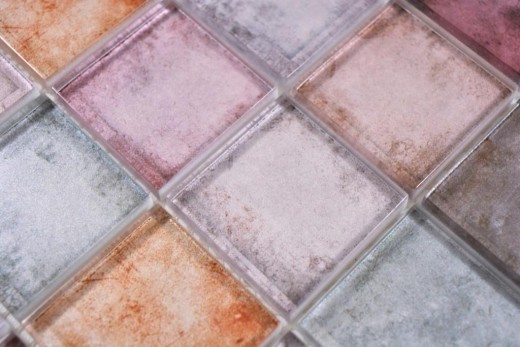 Mosaico di vetro piastrelle rosa marrone viola parete backsplash cucina bagno - MOS88-0412
