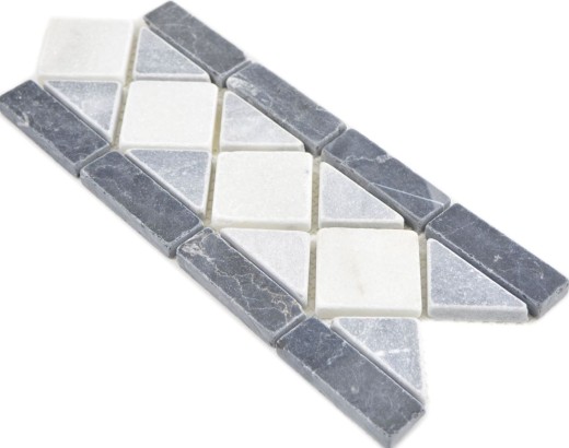 Bordo in pietra naturale grigio bianco antracite travertino bordo bagno parete pavimento cucina sauna soggiorno - MOSBor-0226