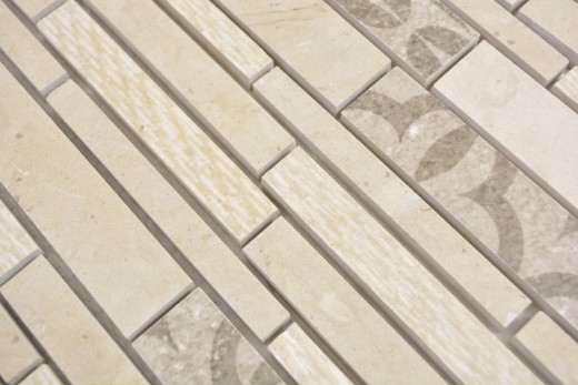 Piastrella di marmo mosaico ceramico beige crema parete backsplash cucina - MOS180-A0127B