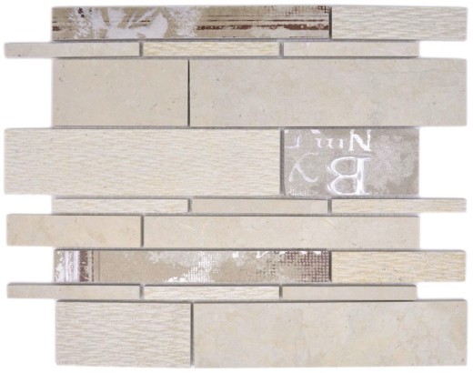 Rivestimento in ceramica a mosaico di marmo rosso-marrone - MOS180-A01STB