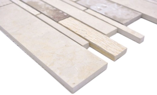 Rivestimento in ceramica a mosaico di marmo rosso-marrone - MOS180-A01STB