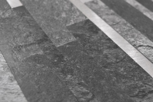 Mosaico vinilico autoadesivo a bastoncini aspetto pietra quarzo antracite argento piastrelle backsplash parete cucina MOS200-32BS
