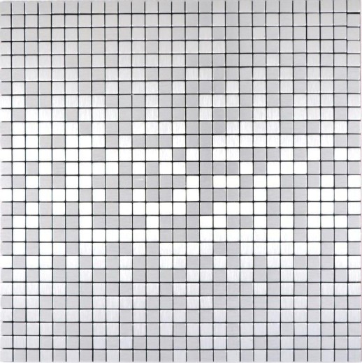 piastrelle autoadesive a mosaico metallo alluminio argento opaco spazzolato backsplash cucina backsplash MOS200-L5S