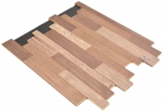 pannelli autoadesivi in vero legno composito beige marrone HSC muro di legno piastrelle backsplash cucina splashback MOS170-PW1