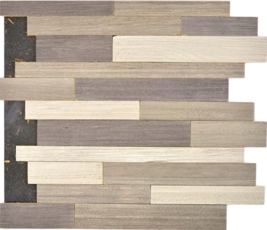 pannelli autoadesivi in vero legno composito grigio beige HSC parete in legno piastrelle backsplash cucina MOS170-PW3