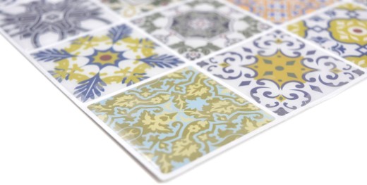 ornamenti in vinile autoadesivi in lamina di mosaico in stile country retro vintage backsplash cucina