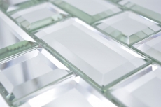 Mosaico di vetro tessere di mosaico argento specchio piastrelle di mosaico specchio cucina doccia bagno