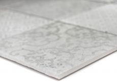 Mosaico retro vintage dipinto a mano in ceramica grigio MOS22-CELLO_m