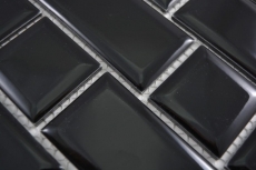 Campione a mano Metro Subway mosaico piastrelle ceramica nero backsplash cucina MOS26WM-0301_m