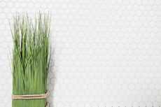 Mano modello mosaico piastrelle ceramica esagono bianco opaco parete doccia backsplash piastrelle da parete MOS11A-0111_m
