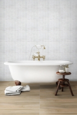 Piastrella a mosaico decorata a mano Rivestimento in ceramica effetto pietra bianca per cucina MOS24-STSO01_m