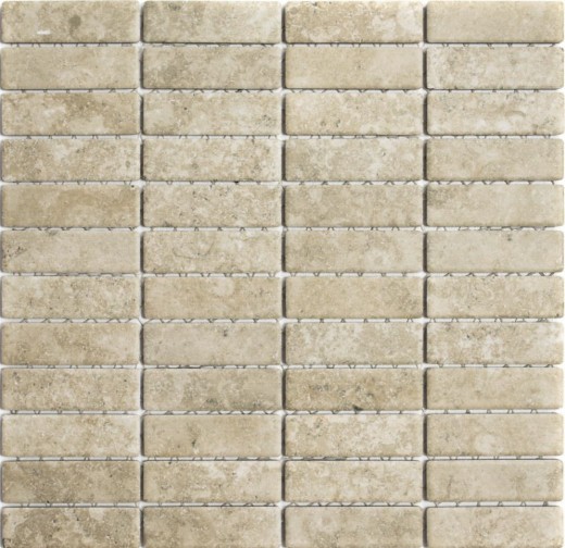 Piastrella di mosaico dipinta a mano in ceramica beige effetto pietra beige backsplash cucina MOS24-STSO67_m