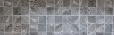 Piastrella di mosaico dipinta a mano in ceramica effetto pietra texture grigio backsplash cucina MOS22-HWA9GY_m