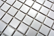 Mosaico a mano in ceramica WHITE MATT piastrella da parete backsplash cucina bagno doccia MOS18-0111_m