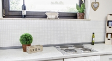 Mosaico a mano in ceramica WHITE MATT piastrella da parete backsplash cucina bagno doccia MOS18-0111_m