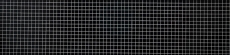 Piastrella di mosaico dipinta a mano in ceramica NERO LUCIDO parete backsplash cucina MOS18-0302_m