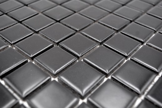 Mosaico dipinto a mano in ceramica BLACK MATT backsplash piastrelle da parete cucina MOS18-0311_m
