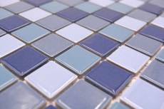 Piastrella di mosaico dipinta a mano Mosaico di ceramica blu verde turchese lucido Backsplash di piastrelle MOS18-0408_m