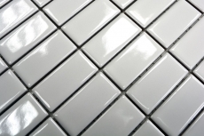 Mano modello mosaico piastrelle ceramica aste bianco lucido piastrelle backsplash cucina MOS24B-0101_m