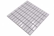 Mano modello mosaico piastrelle ceramica aste bianco lucido piastrelle backsplash cucina MOS24B-0101_m