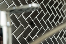 Piastrella di mosaico a mano in ceramica a spina di pesce nera lucida piastrella di mosaico per pavimento MOS24-CHB6BG_m