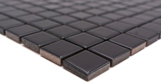 Campione a mano di piastrelle a mosaico in ceramica nera opaca Backsplash di cucina MOS18D-0311_m