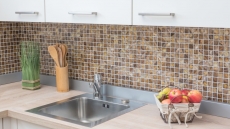 Piastrella a mosaico decorata a mano conchiglia beige-marrone piastrella da parete per bagno MOS150-SM2569_m