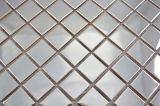 Piastrella a mosaico decorata a mano acciaio inox argento acciaio lucido MOS129-23G_m