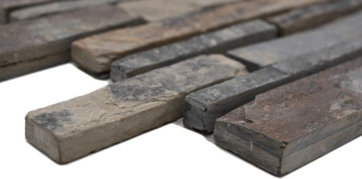 Campione a mano di piastrelle a mosaico ardesia pietra naturale mattoni ruggine ardesia rustica rivestimento cucina piastrelle MOS34-2525_m