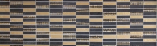 Piastrella di mosaico decorata a mano in marmo pietra naturale rettangolo pietra intagliata oro nero MOS40-STN79_m