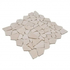 Piastrella di mosaico dipinta a mano marmo pietra naturale bianco cava Ciot Botticino Anticato MOS44-0104_m
