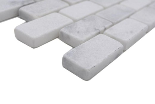 Piastrella di mosaico dipinta a mano marmo pietra naturale bianco Brick Ibiza Antique Marble MOSSopo-46692_m