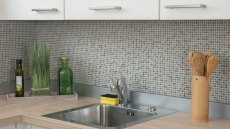 Mosaico dipinto a mano ECO Recycling GLAS Smalto crema vetro opaco MOS140-03C_m