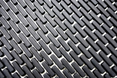 Mosaico dipinto a mano ECO Recycling GLAS Brick Smalto nero opaco MOS140-B21B_m